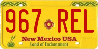 NM license plate 967REL