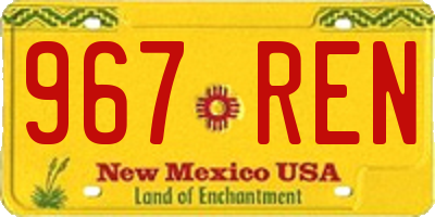 NM license plate 967REN