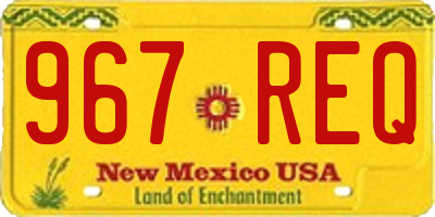 NM license plate 967REQ