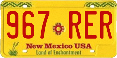NM license plate 967RER
