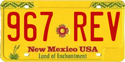 NM license plate 967REV