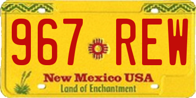 NM license plate 967REW