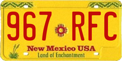 NM license plate 967RFC