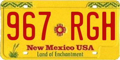 NM license plate 967RGH