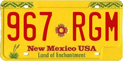 NM license plate 967RGM