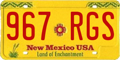 NM license plate 967RGS