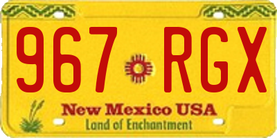 NM license plate 967RGX