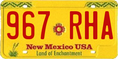 NM license plate 967RHA