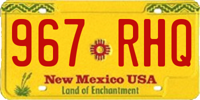 NM license plate 967RHQ
