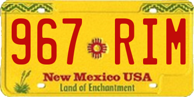 NM license plate 967RIM
