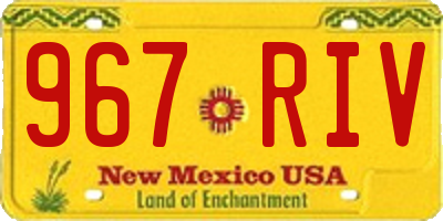 NM license plate 967RIV