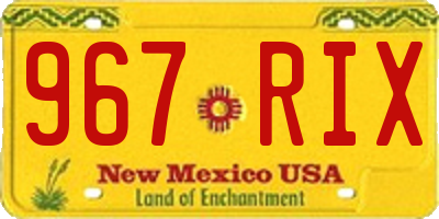 NM license plate 967RIX