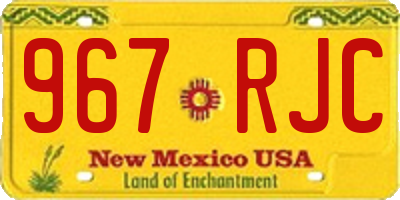 NM license plate 967RJC