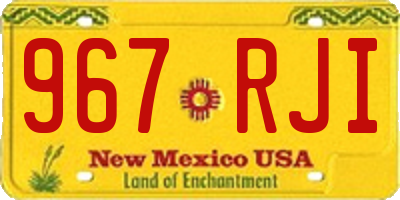 NM license plate 967RJI