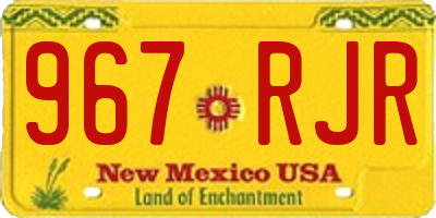NM license plate 967RJR
