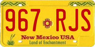 NM license plate 967RJS
