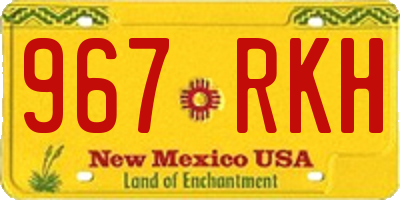 NM license plate 967RKH