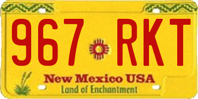 NM license plate 967RKT