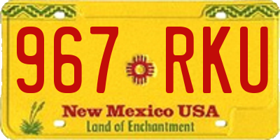 NM license plate 967RKU