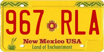 NM license plate 967RLA