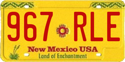 NM license plate 967RLE