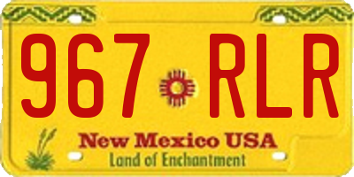 NM license plate 967RLR