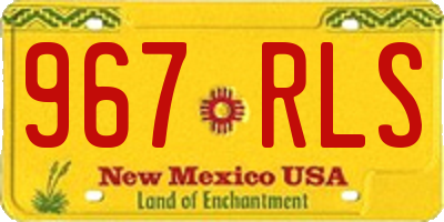 NM license plate 967RLS