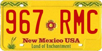 NM license plate 967RMC