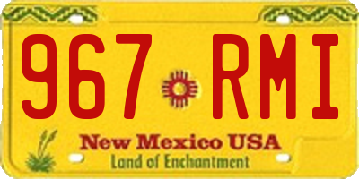 NM license plate 967RMI