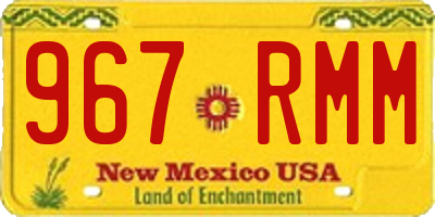 NM license plate 967RMM