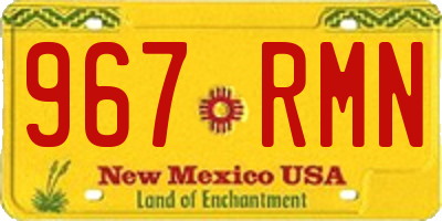 NM license plate 967RMN