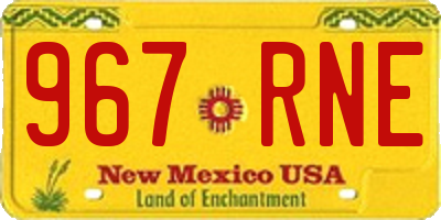 NM license plate 967RNE