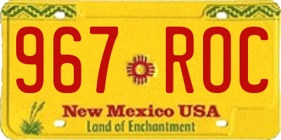 NM license plate 967ROC