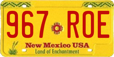 NM license plate 967ROE