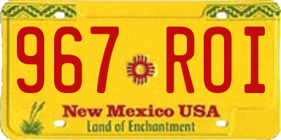 NM license plate 967ROI