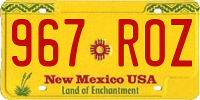 NM license plate 967ROZ