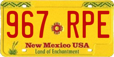 NM license plate 967RPE
