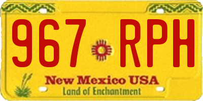 NM license plate 967RPH