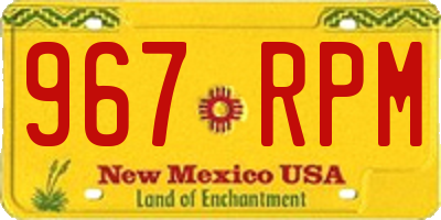 NM license plate 967RPM