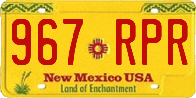 NM license plate 967RPR