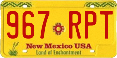 NM license plate 967RPT