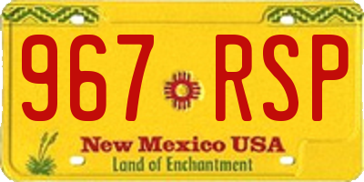 NM license plate 967RSP