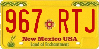 NM license plate 967RTJ