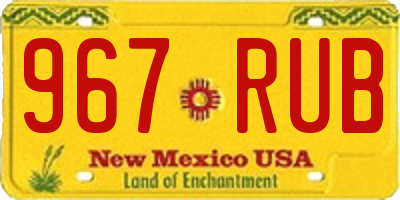 NM license plate 967RUB