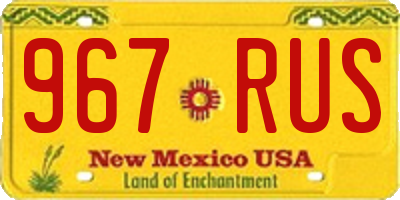 NM license plate 967RUS