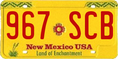 NM license plate 967SCB