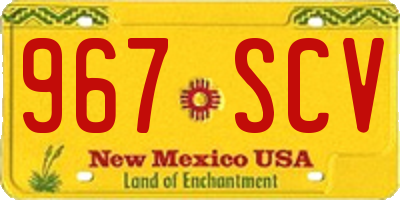 NM license plate 967SCV
