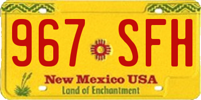 NM license plate 967SFH