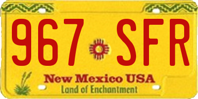 NM license plate 967SFR
