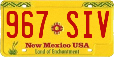 NM license plate 967SIV